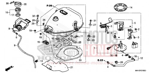 RESERVOIR A CARBURANT/POMPE A CARBURANT ADV750J de 2018